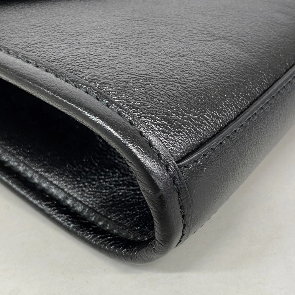 GUCCI Authentic Black Leather Shoulder Bag - Picture 6 of 11
